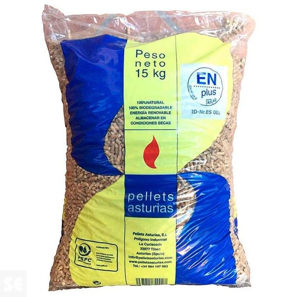 Palé de Pellets Certificados Asturias: 72 Sacos de 15 kg para Calefacción Eficiente
